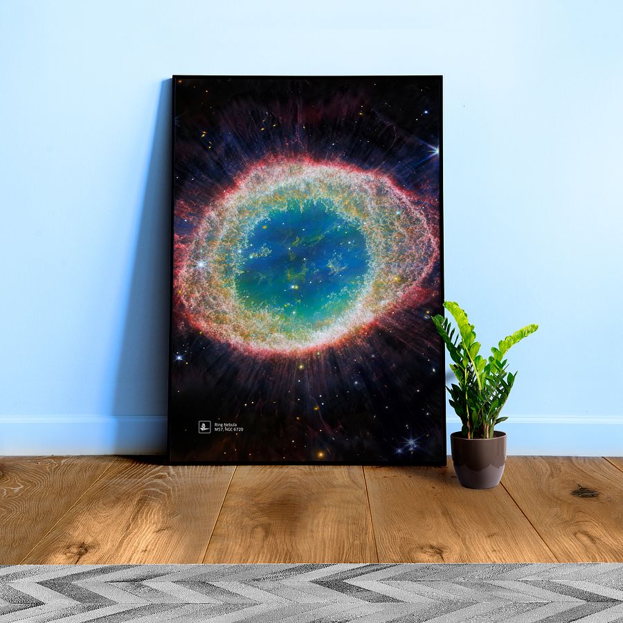 Ring Nebula (NIRCam Image), M57, NGC 6720 (James Webb/JWST) — space poster product image (1)