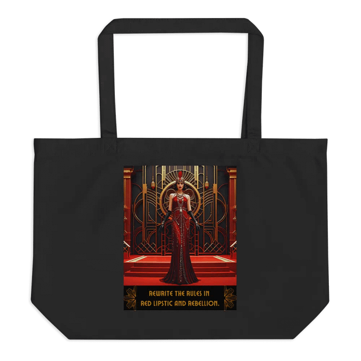 Rewrite the Rules in Red Lipstick and Rebellion - Organic Cotton Tote product image (1)