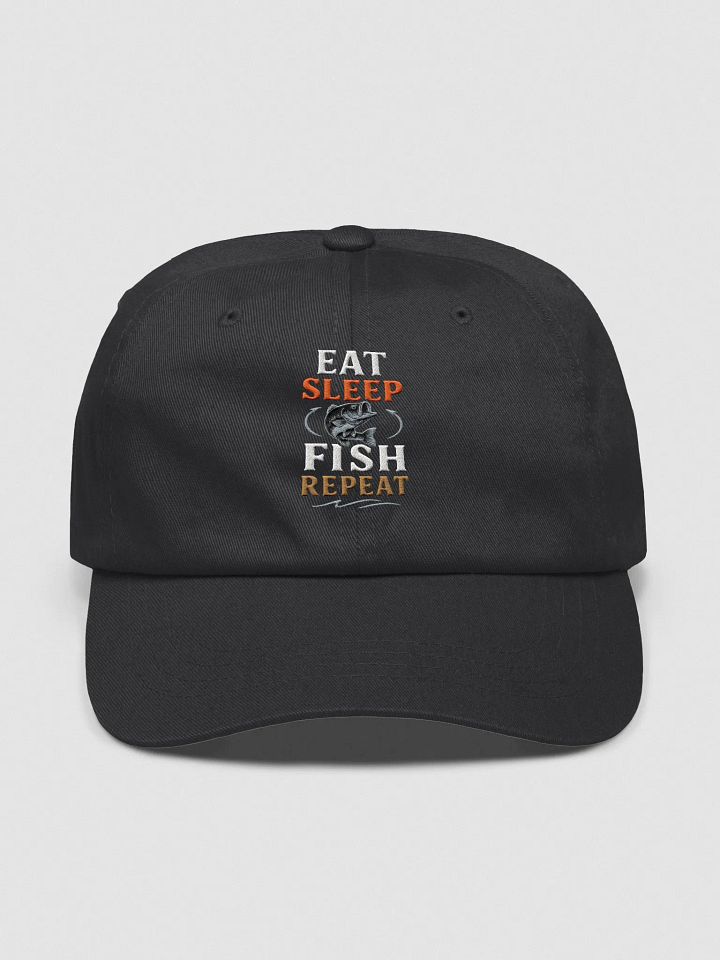 Eat Sleep Fish Repeat Dad Hat – Funny Angler Cap product image (1)