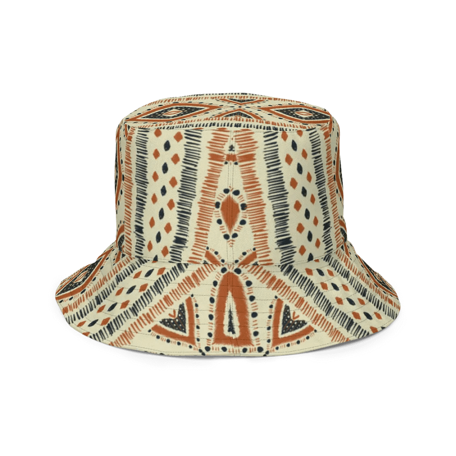 Tribal Harmony: Ikat African Tribal Traditional Pattern Reversible Bucket Hat product image (12)