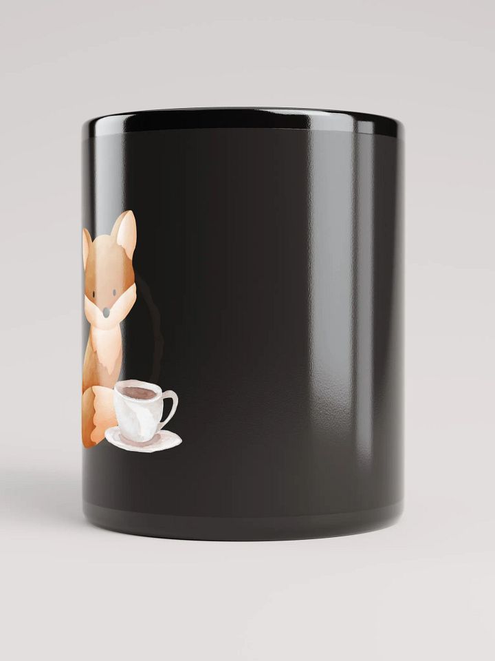 Coffee with Peach | Black Glossy Mug product image (2)