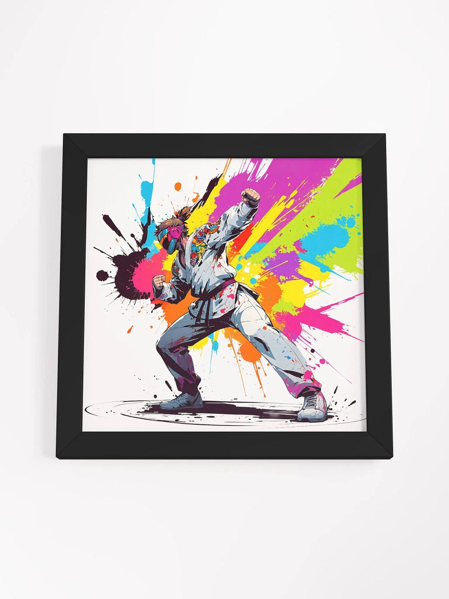 Framed High-Quality Matte Poster (in) ( D_0144_Color Kick Taekwondo Boy of the Streets ) product image (51)