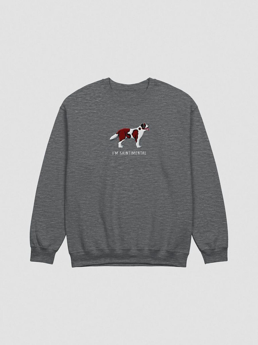 I'm Saintimental Sweatshirt (Embroidered) of a Saint Bernard(Mahogany) product image (4)