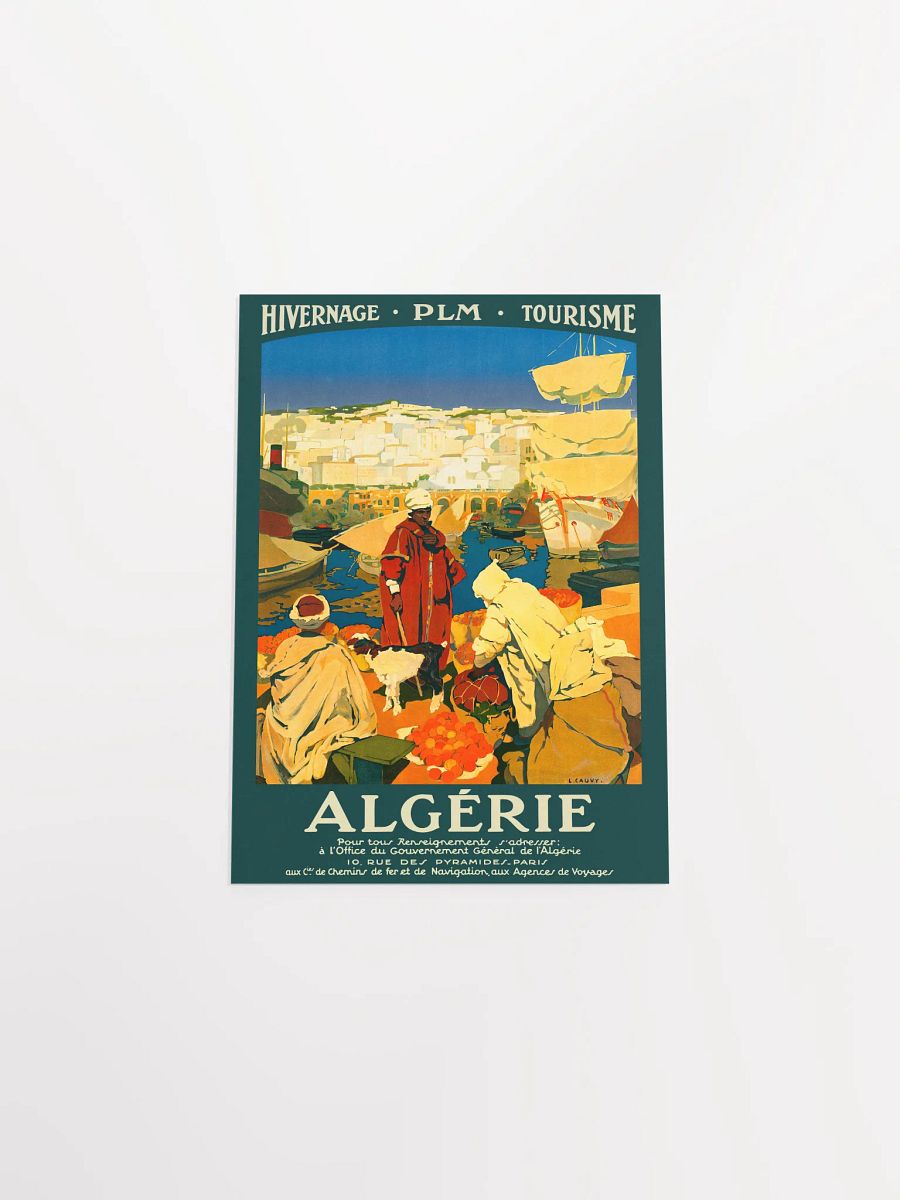 Algeria, PLM, 1930 — retro vintage travel poster, retro travel art, retro travel wall art product image (9)