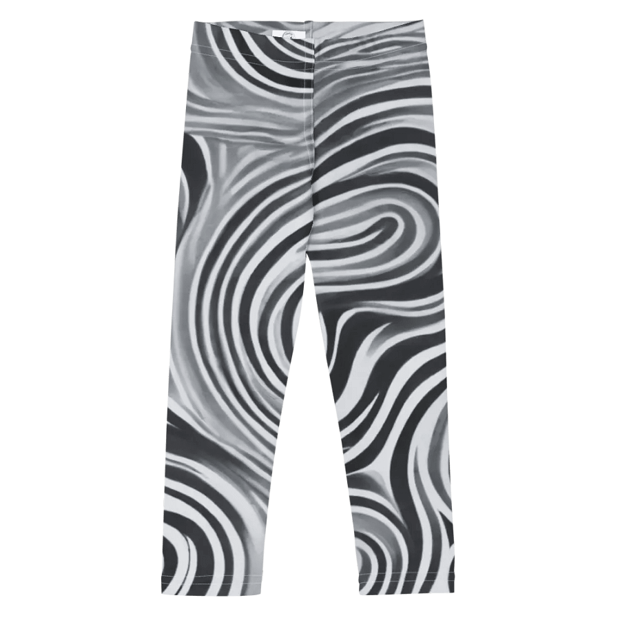 Funky Black and White Noir Liquid Tie-Dye Kid's and Toddler's Leggings product image (9)