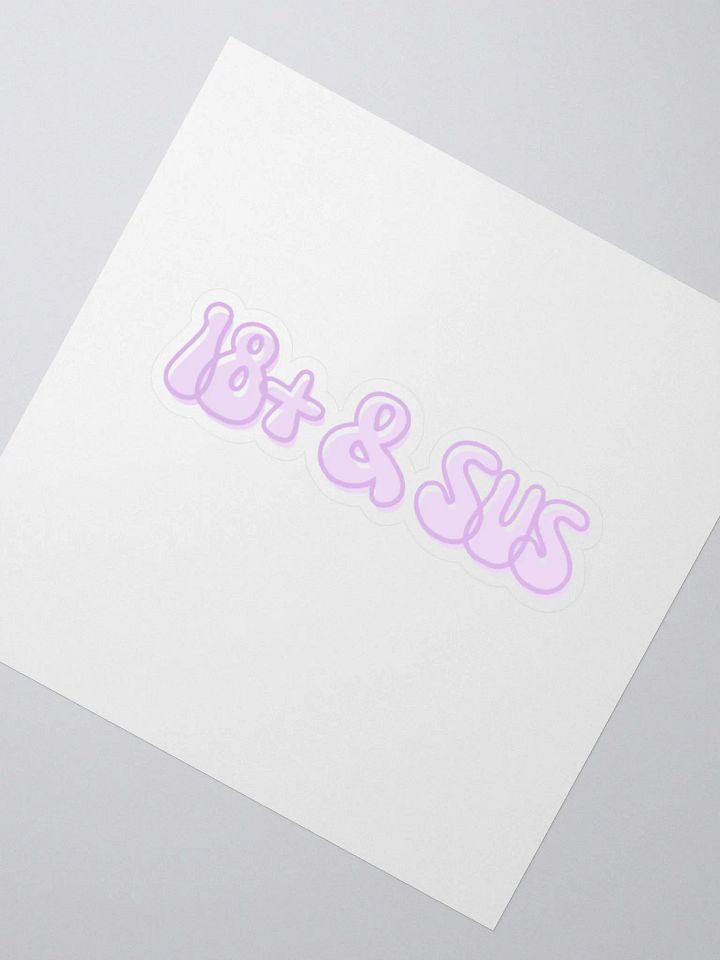 18+ & Sus Sticker, Pink product image (6)