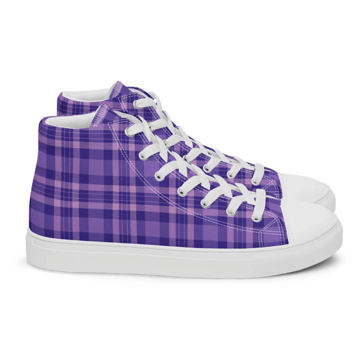 Men's Purple Tartan High Tops product image (2)