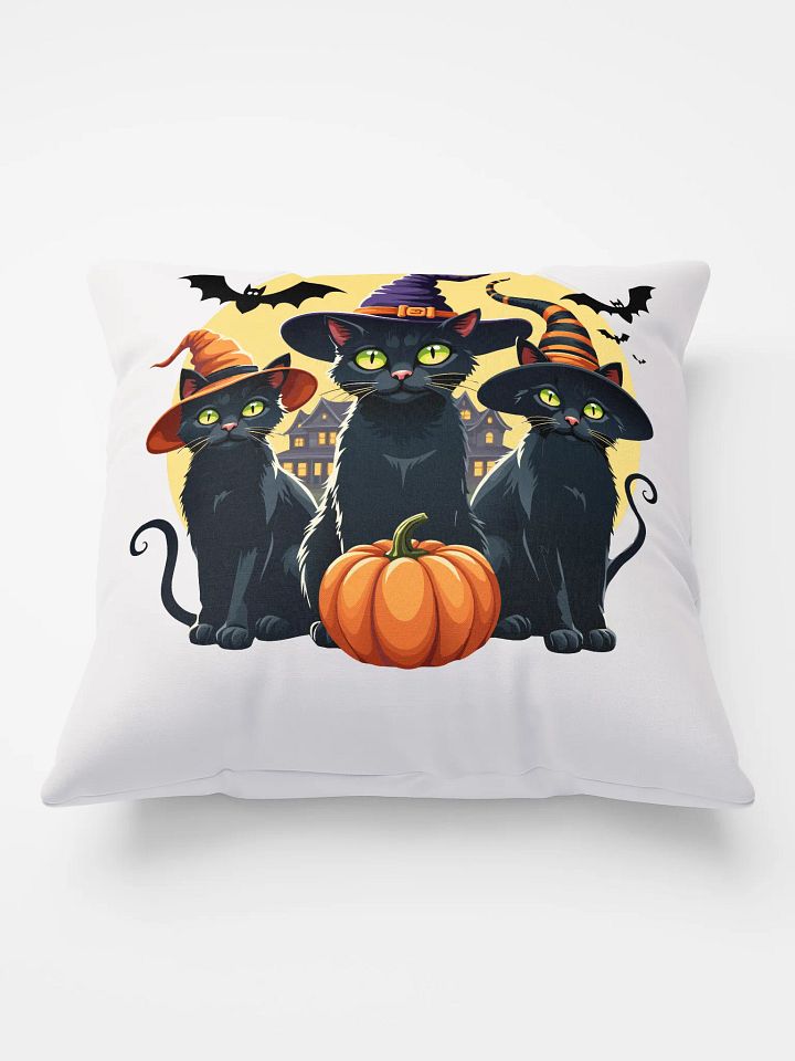 Witchy Cats Halloween Pillow product image (1)