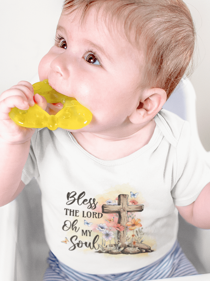 Divine Serenity: 'Bless the Lord' Baby Onesie product image (1)