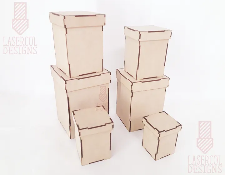 Boxes Set 3 (6 sizes) - Laser Cut Files product image (2)