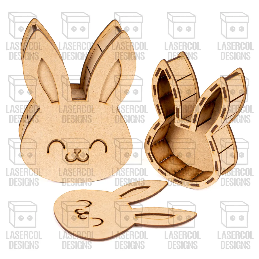 Easter Bunny Shaped Boxes Set 4 - Laser Cut Files product image (9)