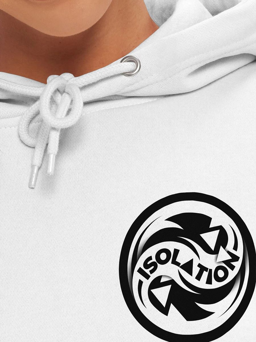 ISOL▲TION — 2024 — LOGO & TEXT (PIN) — PULLOVER HOODIE — BW product image (8)