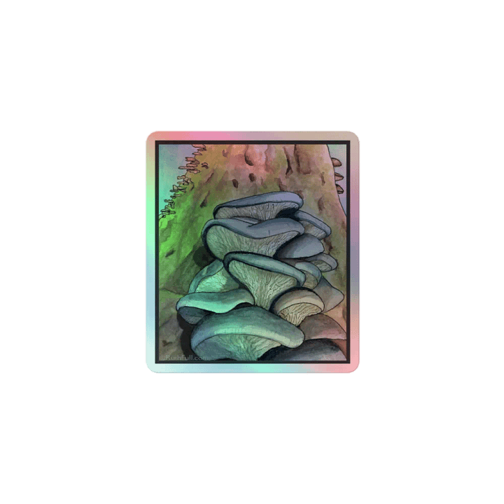 Oyster Mushrooms Holographic Sticker product image (1)