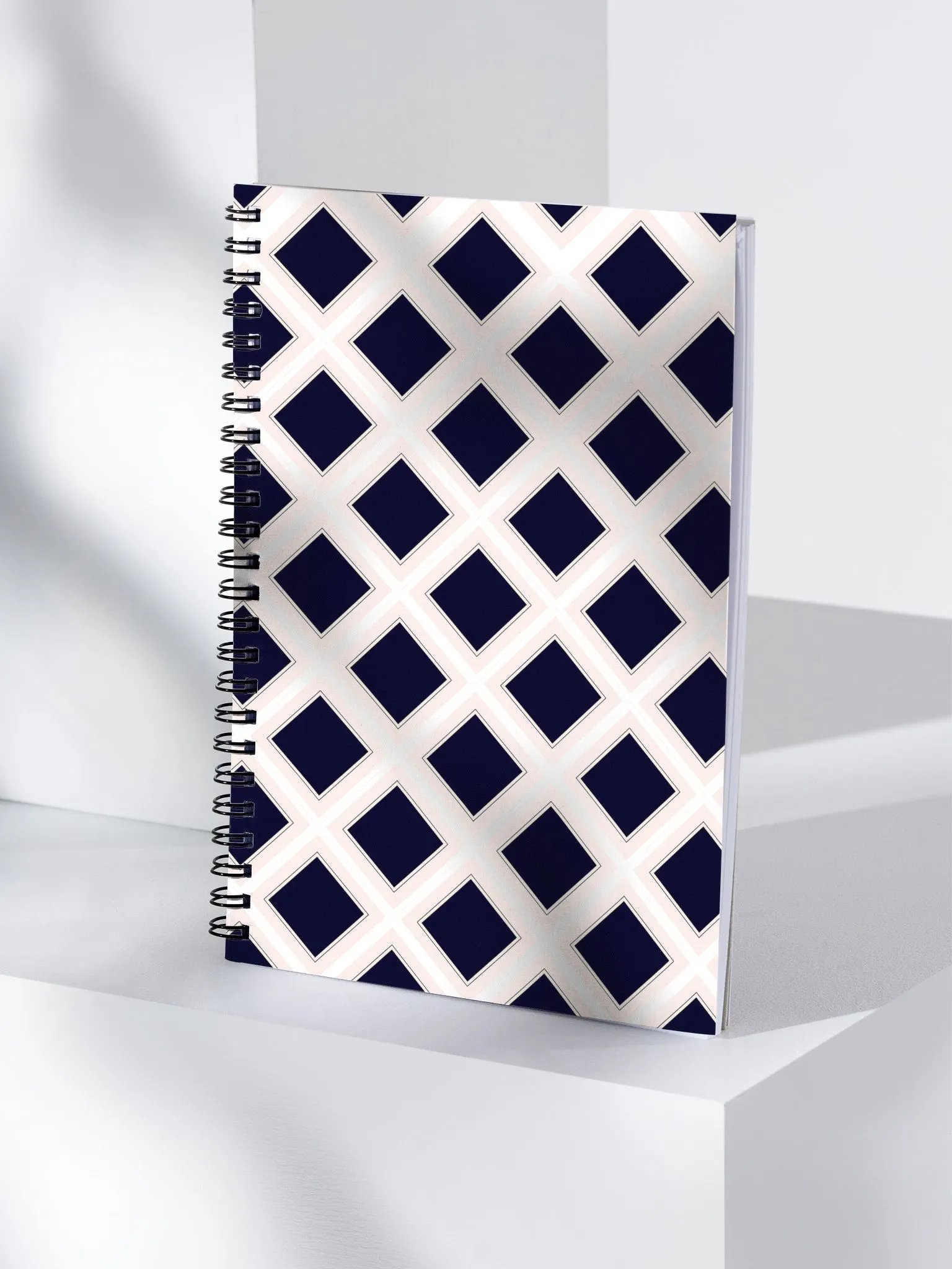Black Diamonds Surrounded By White Spiral Notebook product image (4)