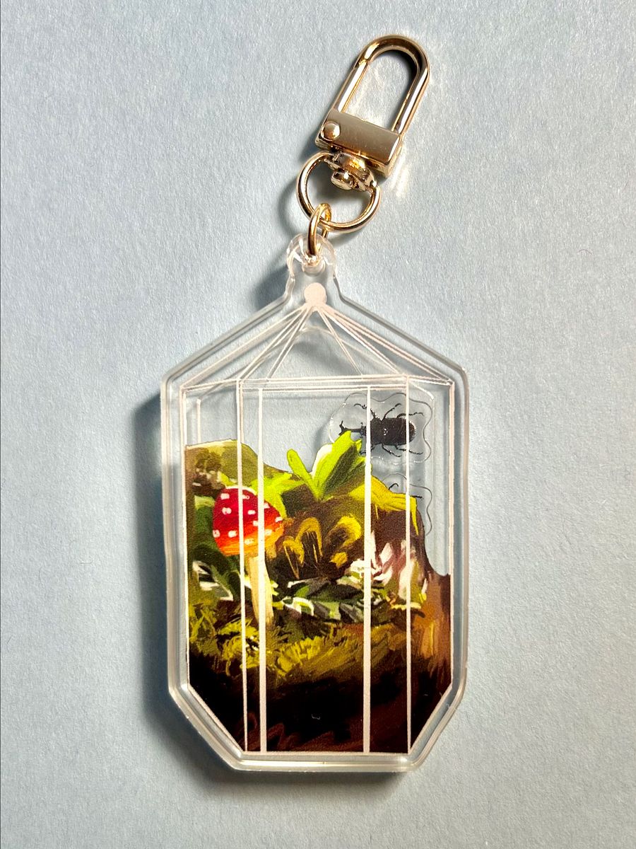 Beetle Terrarium Shaker Keychain product image (3)