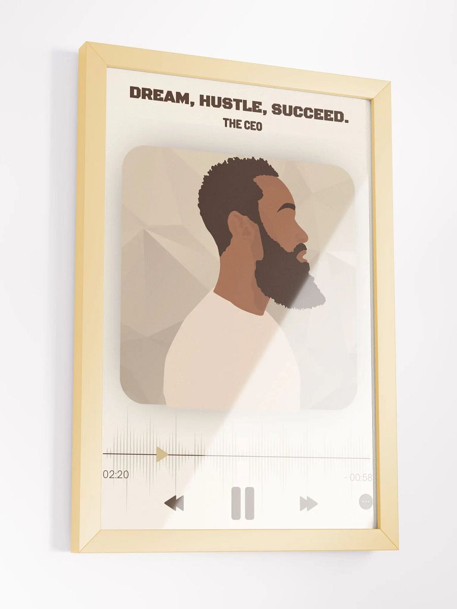 Dream Hustle Succeed Man Wall Art - Brown product image (3)