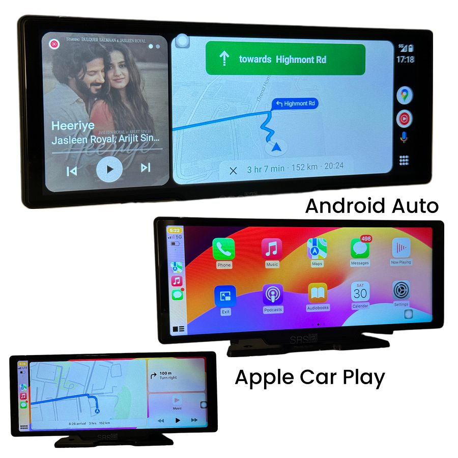 SRS ABSOLUTE 2K 4G Smart Dash Cam| Android ADAS|Wireless CarPlay| 24x7 Remote Audio/Video/GPS Monitor|BT WIFI HotSpot|1TB MicroSD Supp|Map-Apps-PlayStore-MultiTask| Steering Control|Split Screen -Gen3 product image (10)