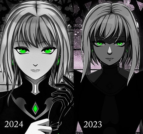 Improvement in one year after learning how to use different brushes, gradients and a lot of sketches and practice. #illustration