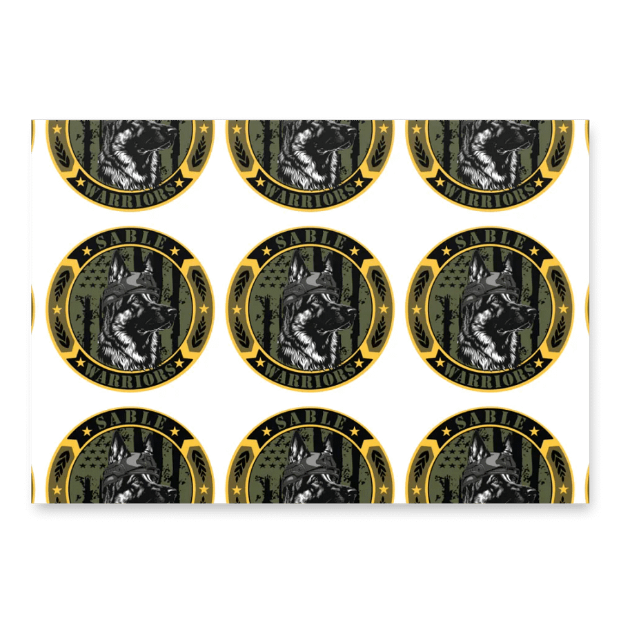 Sable Warriors Veteran Service Dog WRAPPING PAPER: Helps Pair Veterans With A Service Dog product image (2)