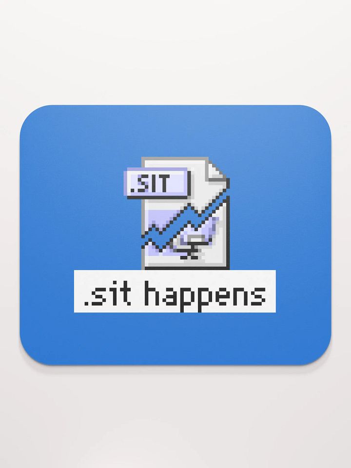 Sit Happens Mouse Pad (Blue) product image (2)