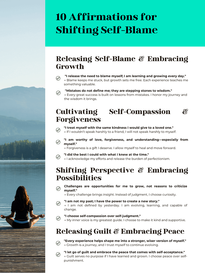 Self-Blame Recovery: A Guided Journal for Letting Go of Guilt product image (2)