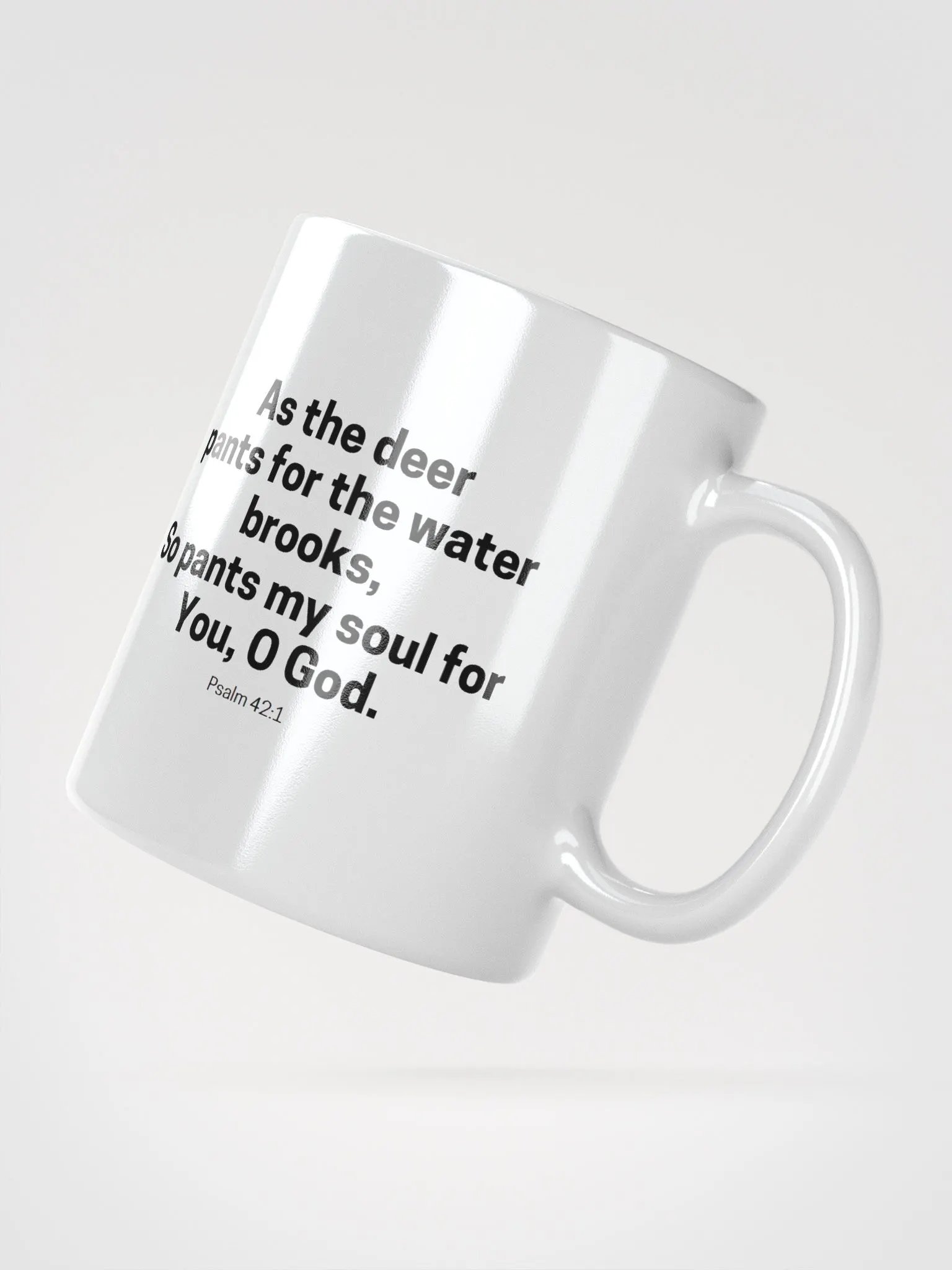 As The Deer Pants For The Water Brooks Psalm 42:1 White Glossy Mug 11/15/20oz product image (2)