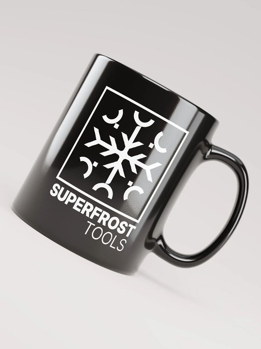 Smaller logo black ceramic mug product image (8)