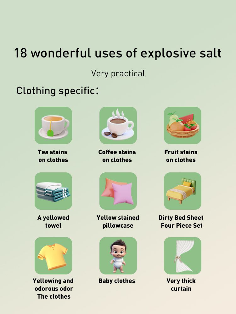 ACTIVE OXYGEN PURIFICATION EXPLOSIVE SALT Stain Removal and Whitening Odor Removal 600g product image (5)