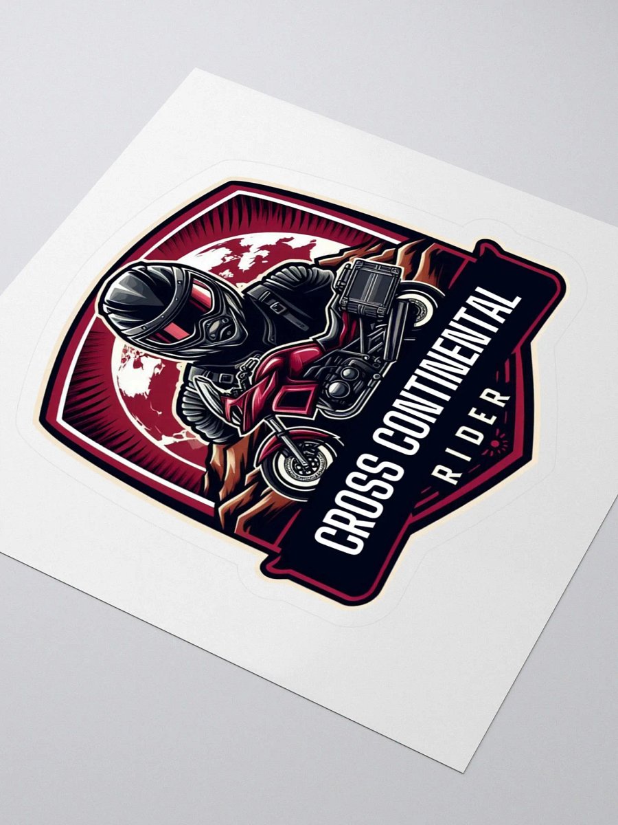 Cross Continental Rider Kiss Cut Stickers | AI design cross continental touring product image (3)