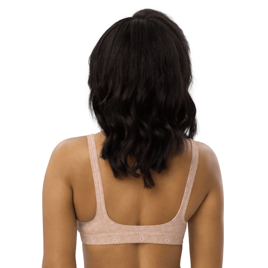 Cherry Blossoms on Cream Eco-Green Padded Bikini Top product image (4)