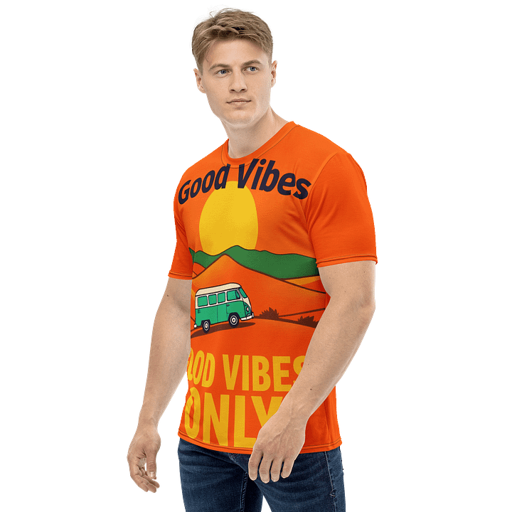 Sunshine Camper Van Tee - Good Vibes Retro Art product image (2)