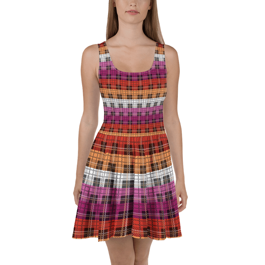 Lesbian Pride Plaid Skater Dress product image (2)