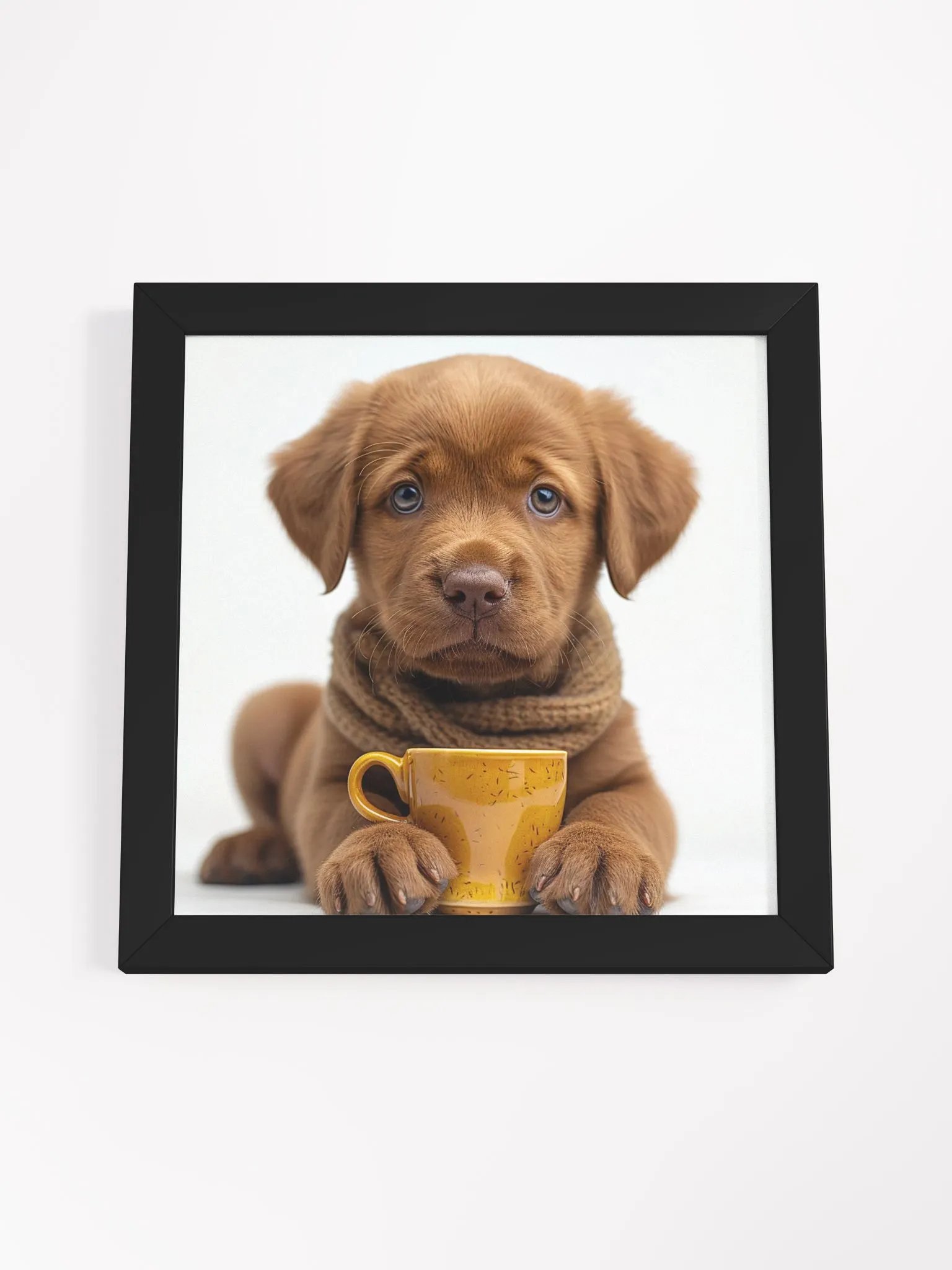Coffee Lover Cute Labrador Retriever Puppy Wall Art product image (16)