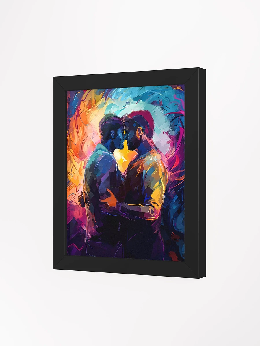 Two Men – Colorful Embrace Gay Framed Poster product image (3)
