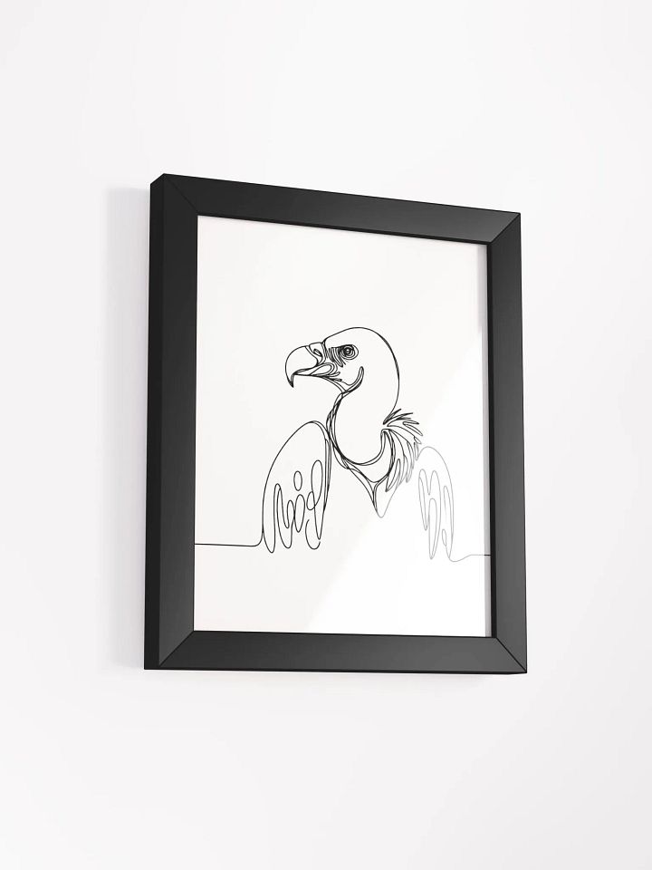 Vulture Line Art Drawing Framed Poster product image (42)