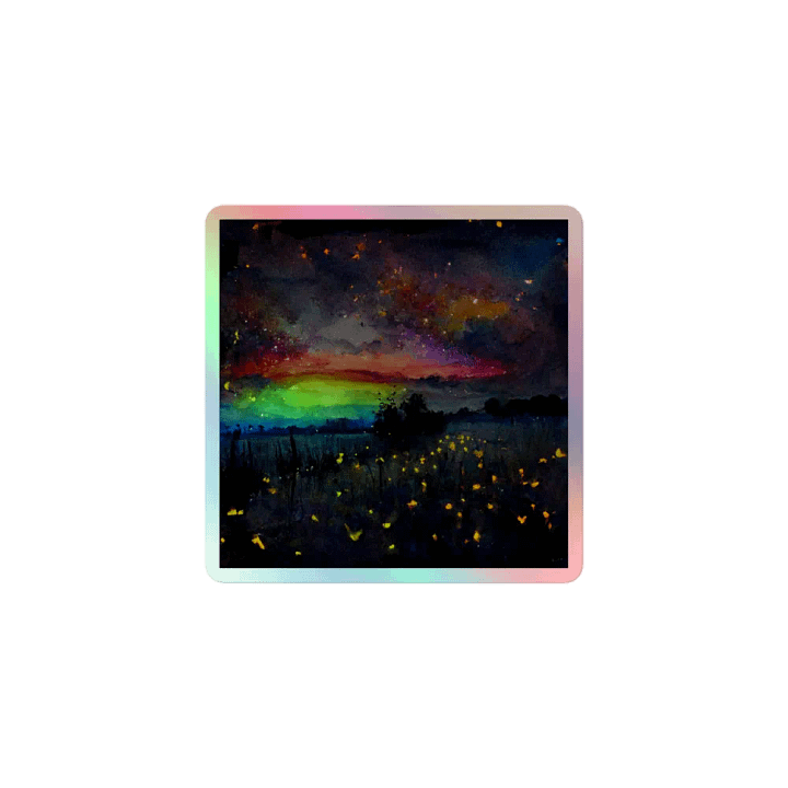 Aurora Night Sky Holographic Sticker Sheet product image (1)