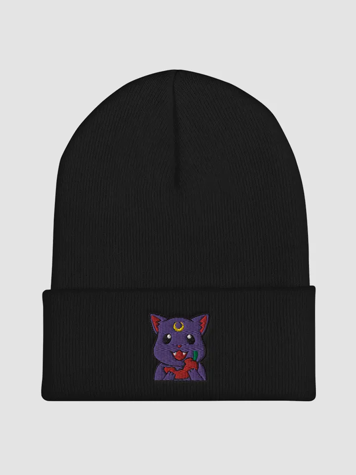 Spicy Moon Cat Cuffed Beanie product image (1)