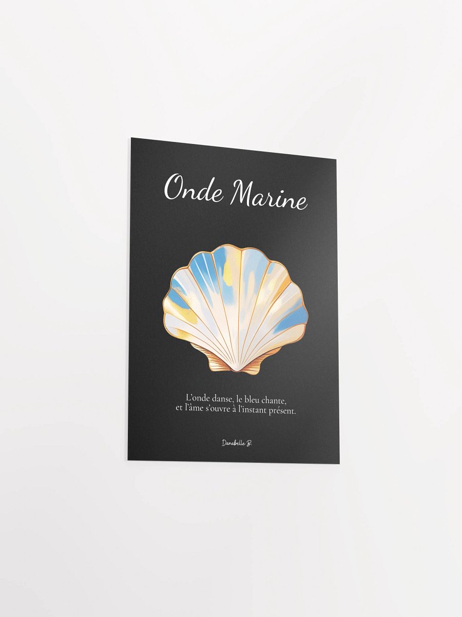 Poster artistique - Coquille Saint-Jacques - Onde Marine - Cadeau Déco Energie Vibratoire product image (3)