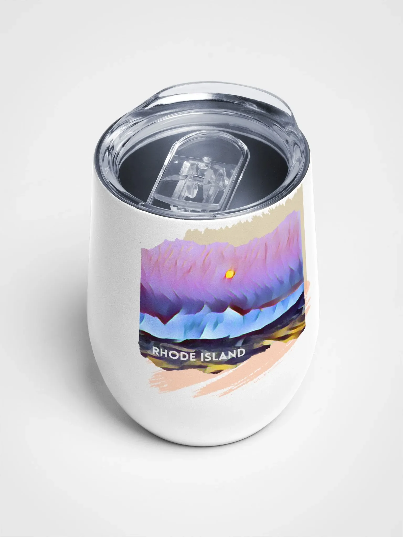 Moon Over the Cliff Walk Wine Tumbler product image (1)