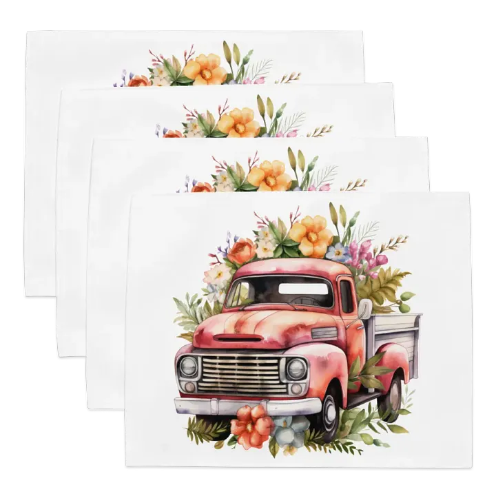Vintage Pickup Truck Floral Placemat Set product image (1)