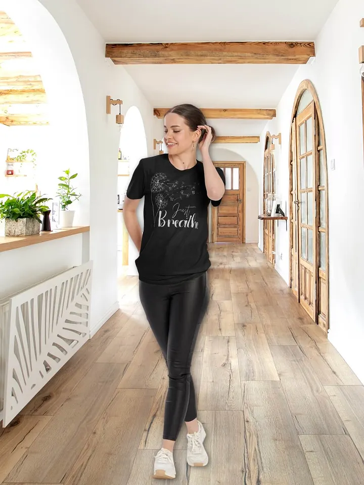 Dandelion Just Breathe Printed Short Sleeve Bella + Canvas T-shirt product image (2)