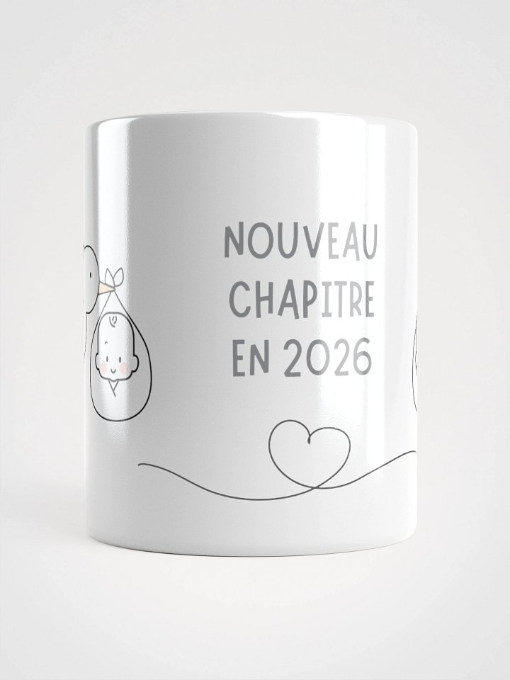 Mug Blanc - Nouveau Chapitre en 2026 - Cigogne Annonce Naissance - Cadeau Original product image (1)