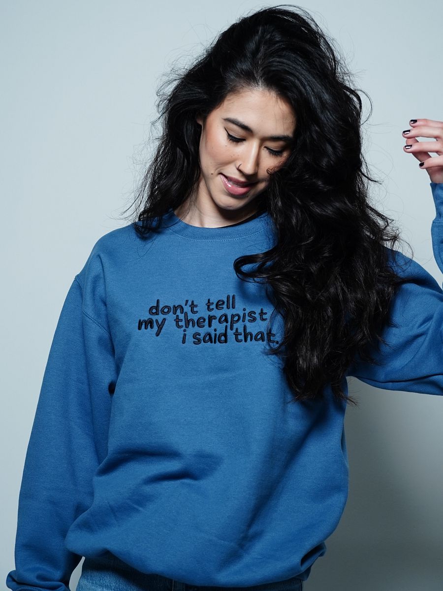 Therapy Crewneck Sweatshirt (Embroidered - Dark Thread) product image (6)