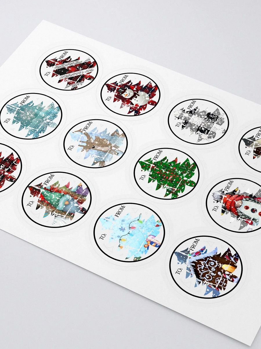 Christmas Tree Style Gift Stickers product image (3)