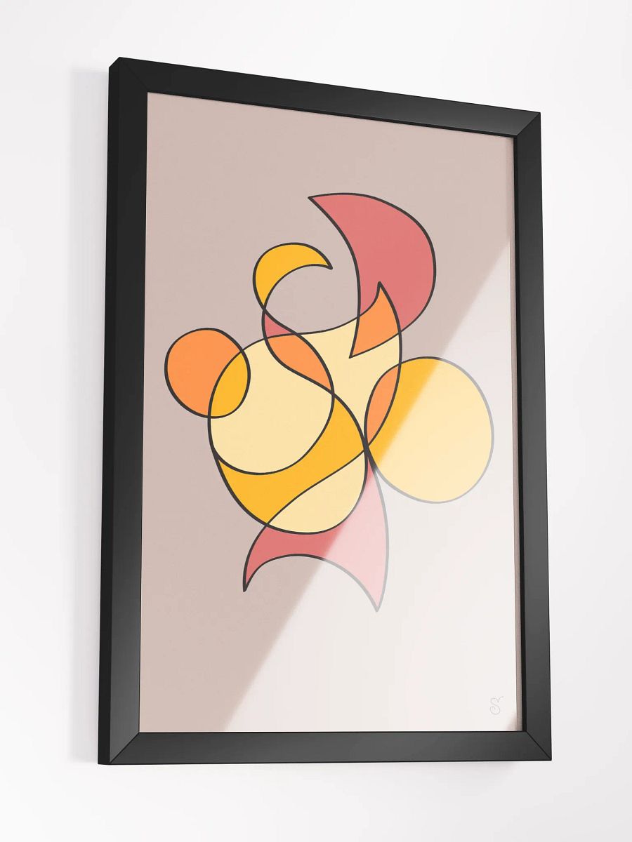 Vibrant Ayous Wood Framed Matte Poster - Abstract Image No. 6 product image (17)