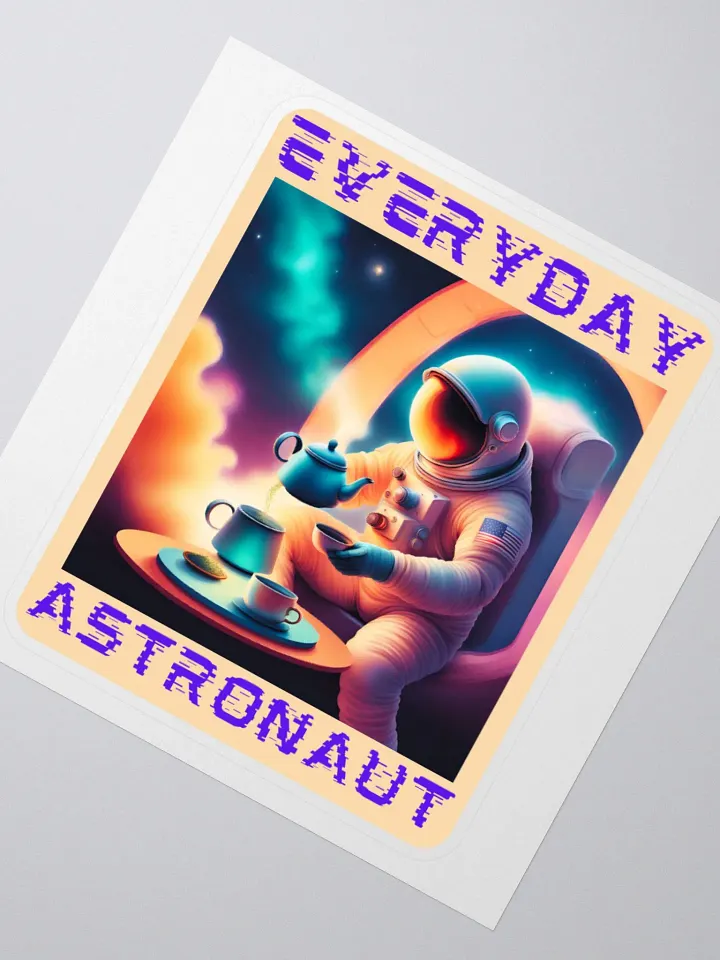 Everyday Astronaut drinking tea Stickers product image (5)