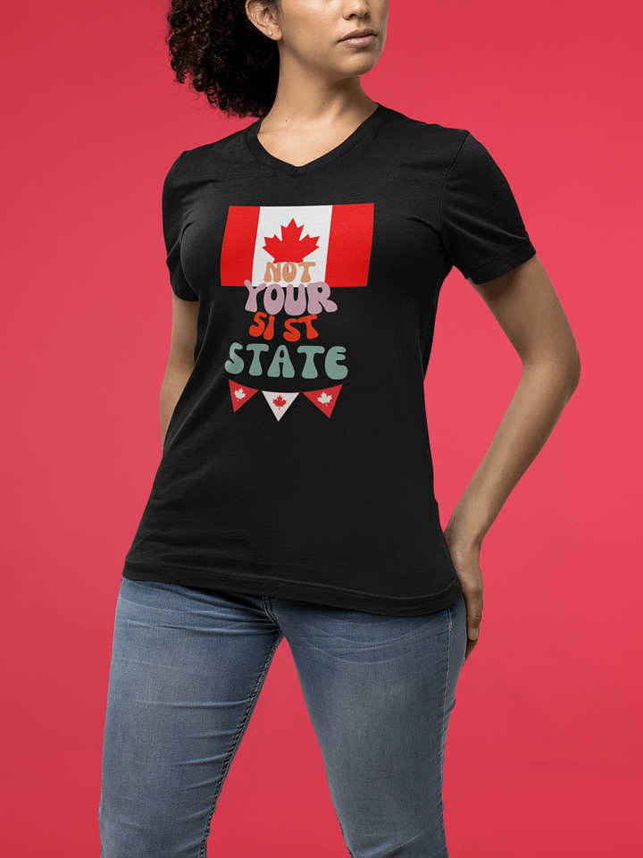 Canadian Flag Statement V-Neck Tee product image (13)