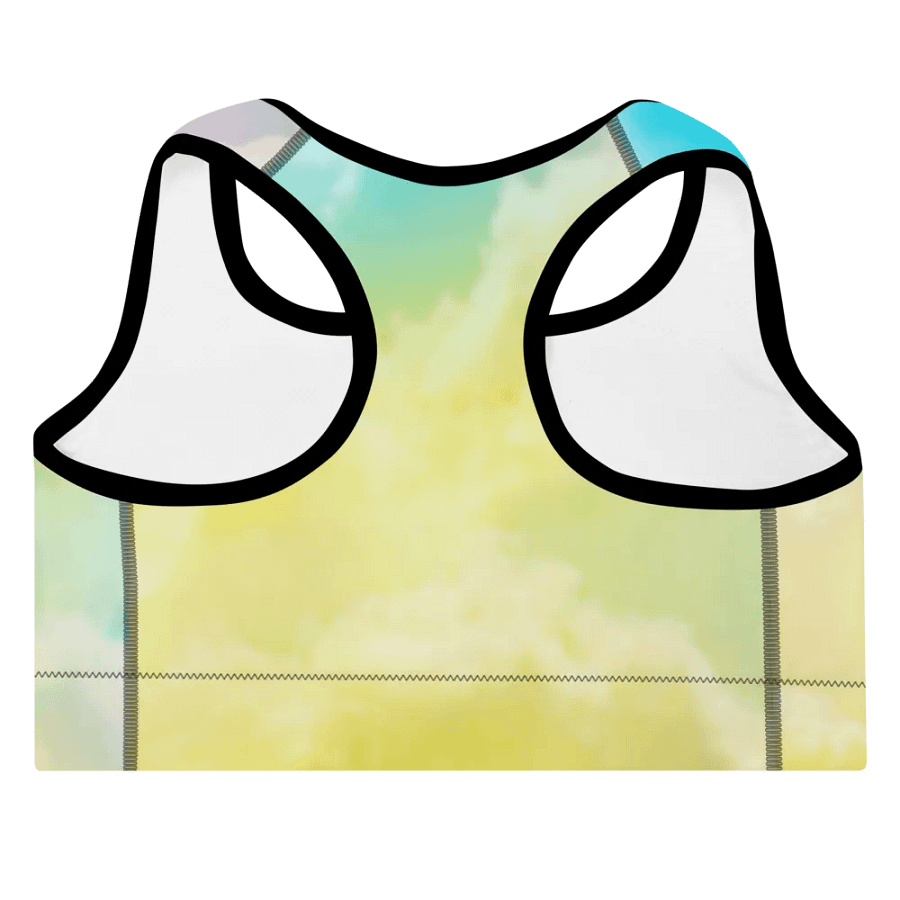 Blur cloud rainbow Design Padded Sports Bra - v8 product image (8)