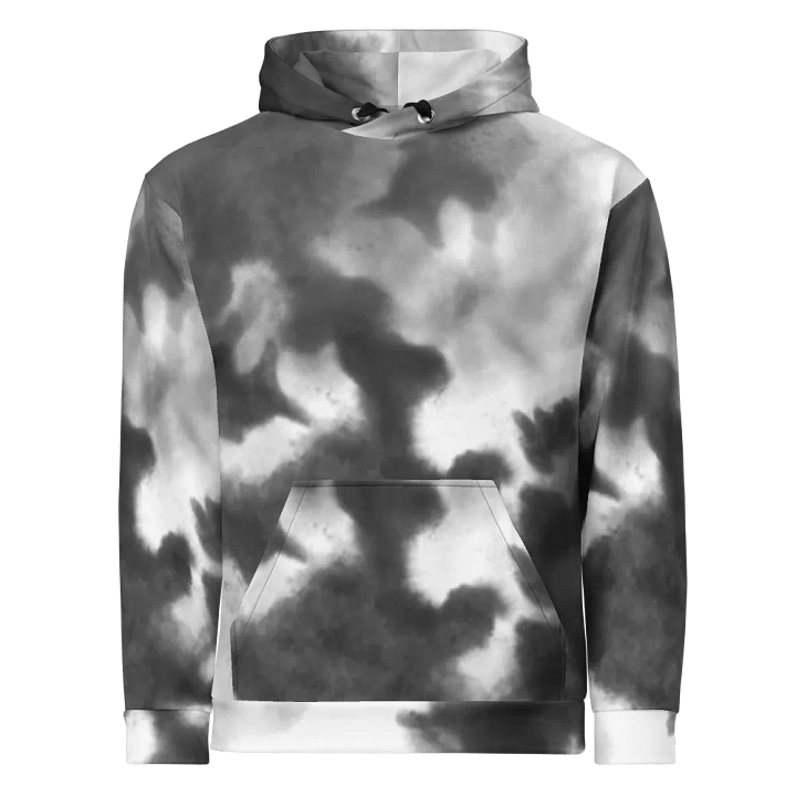 Black & White Tie-Dye Hoodie – Soft, Sporty, & Eco-Friendly product image (1)