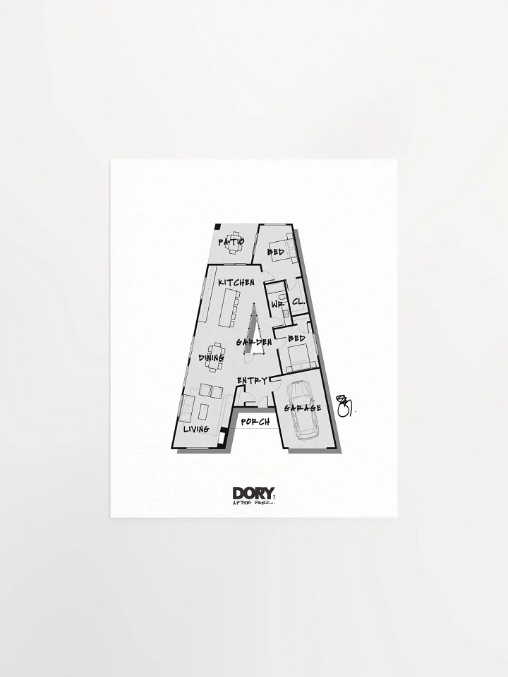 Alphabet Floor Plan Poster - A product image (1)